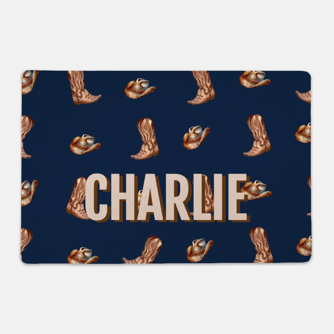 Western Woof Pet Custom Food Mat