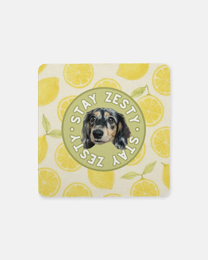 Coaster Neoprene Back 4PK - Main Squeeze Lemon