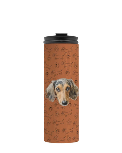 Dachshund Stroll Halloween Edition Custom 16 oz Thermal Tumbler