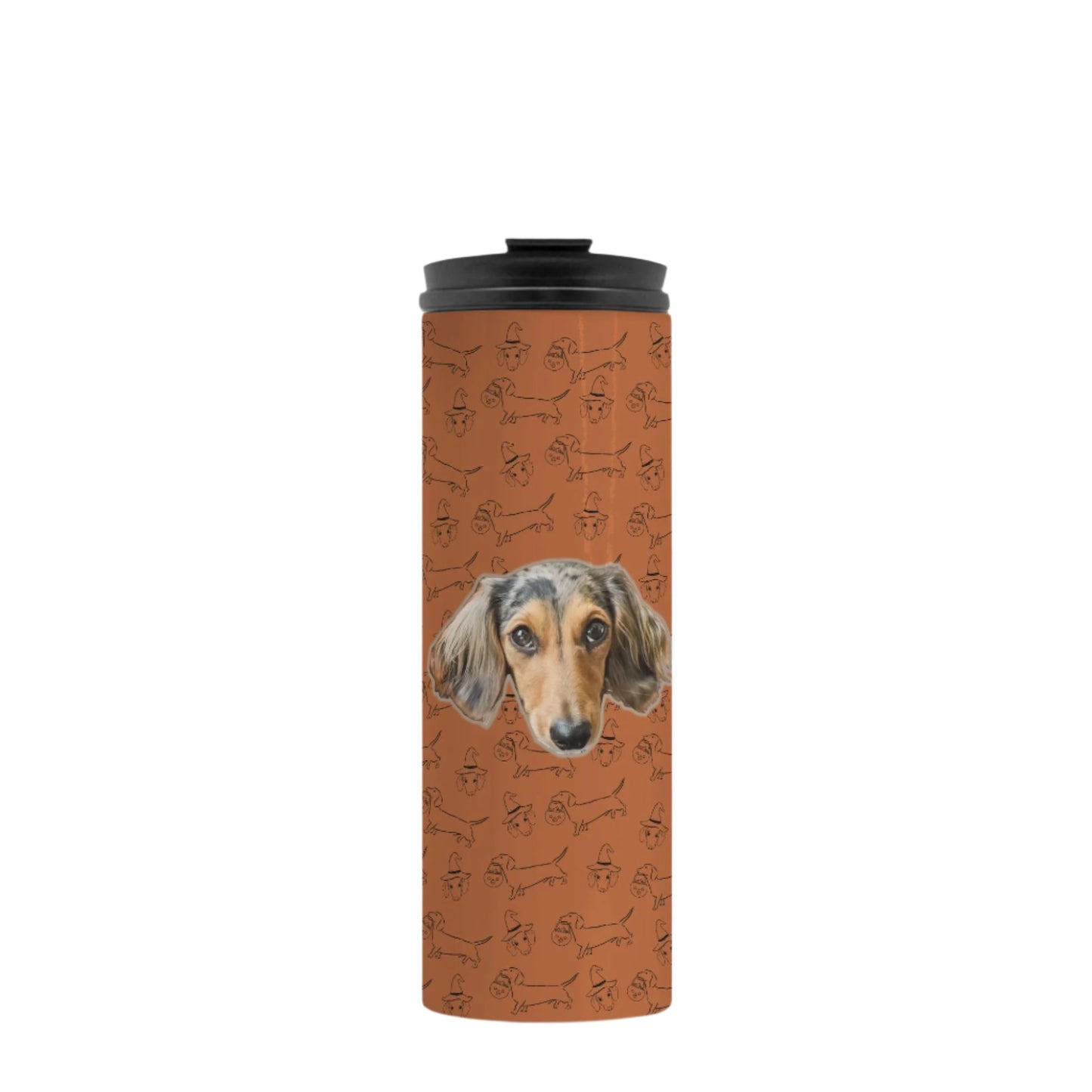 Dachshund Stroll Halloween Edition Custom 16 oz Thermal Tumbler