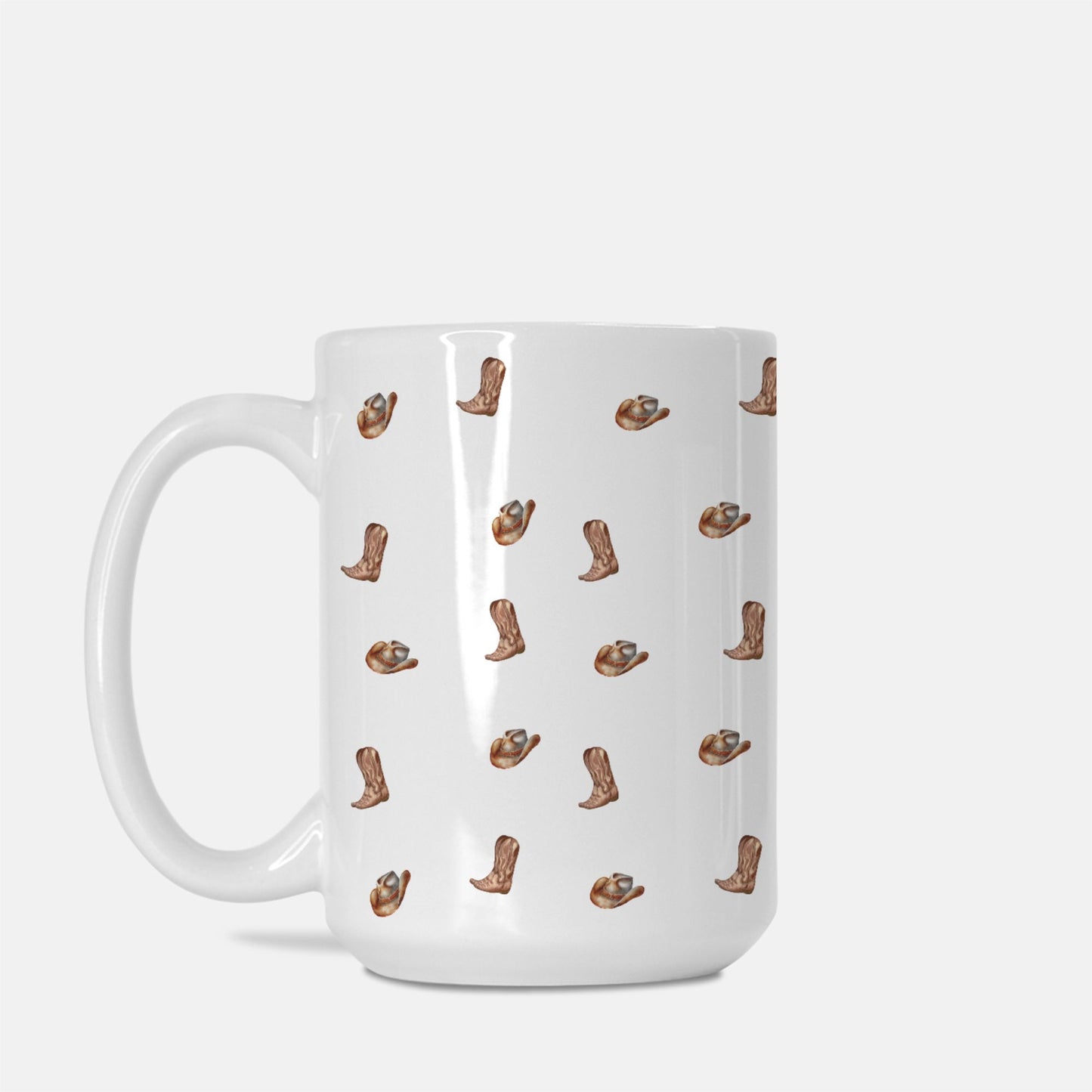 Western Woof Custom White Glossy Mug