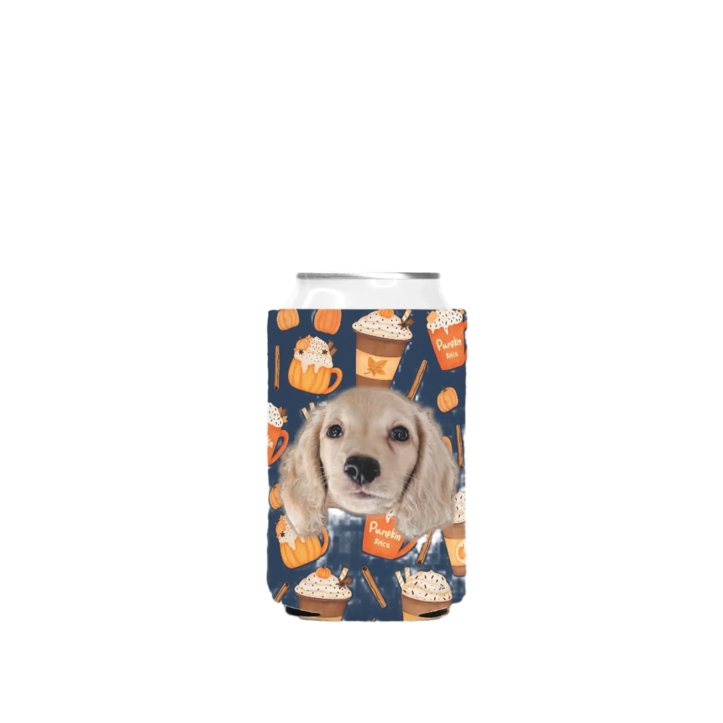 Pumpkin Spice Pawtte Custom Can Cooler Koozie