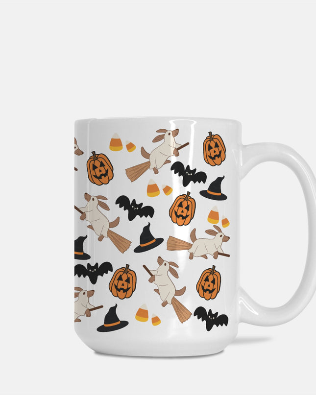 Happy Halloweenie Custom White Glossy Coffee Mug