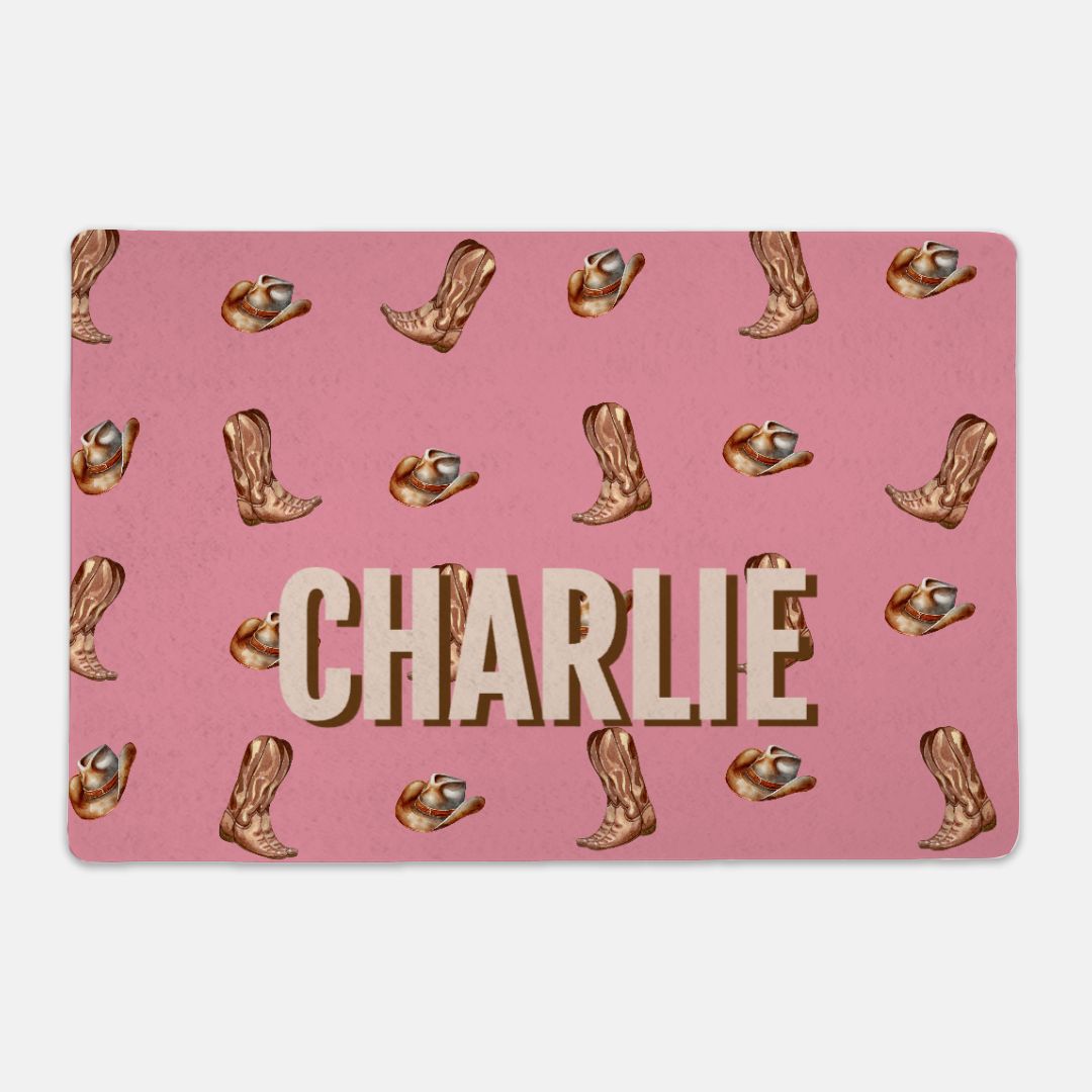 Western Woof Pet Custom Food Mat