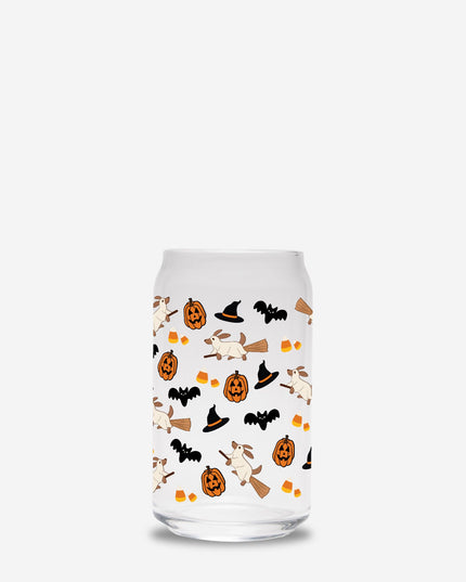 Happy Halloweenie Custom Can-Shaped Glass