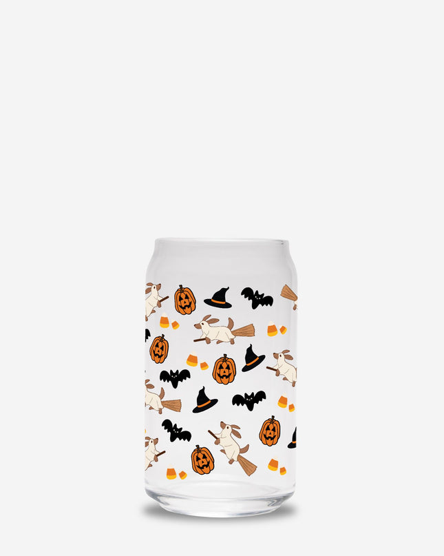 Happy Halloweenie Custom Can-Shaped Glass