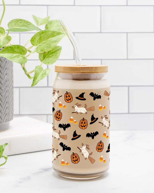 Happy Halloweenie Custom Can-Shaped Glass