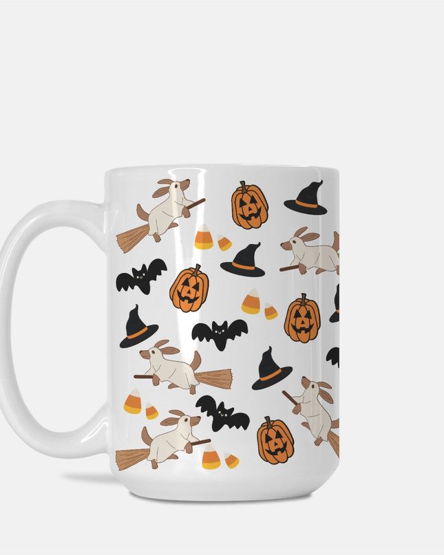 Happy Halloweenie Custom White Glossy Coffee Mug