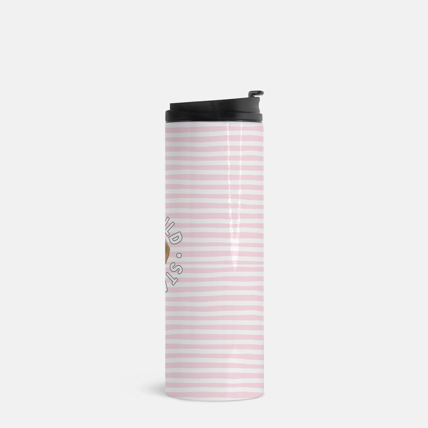 Personalized 'Stay Wild" Striped Custom Thermal Tumbler 16 oz.