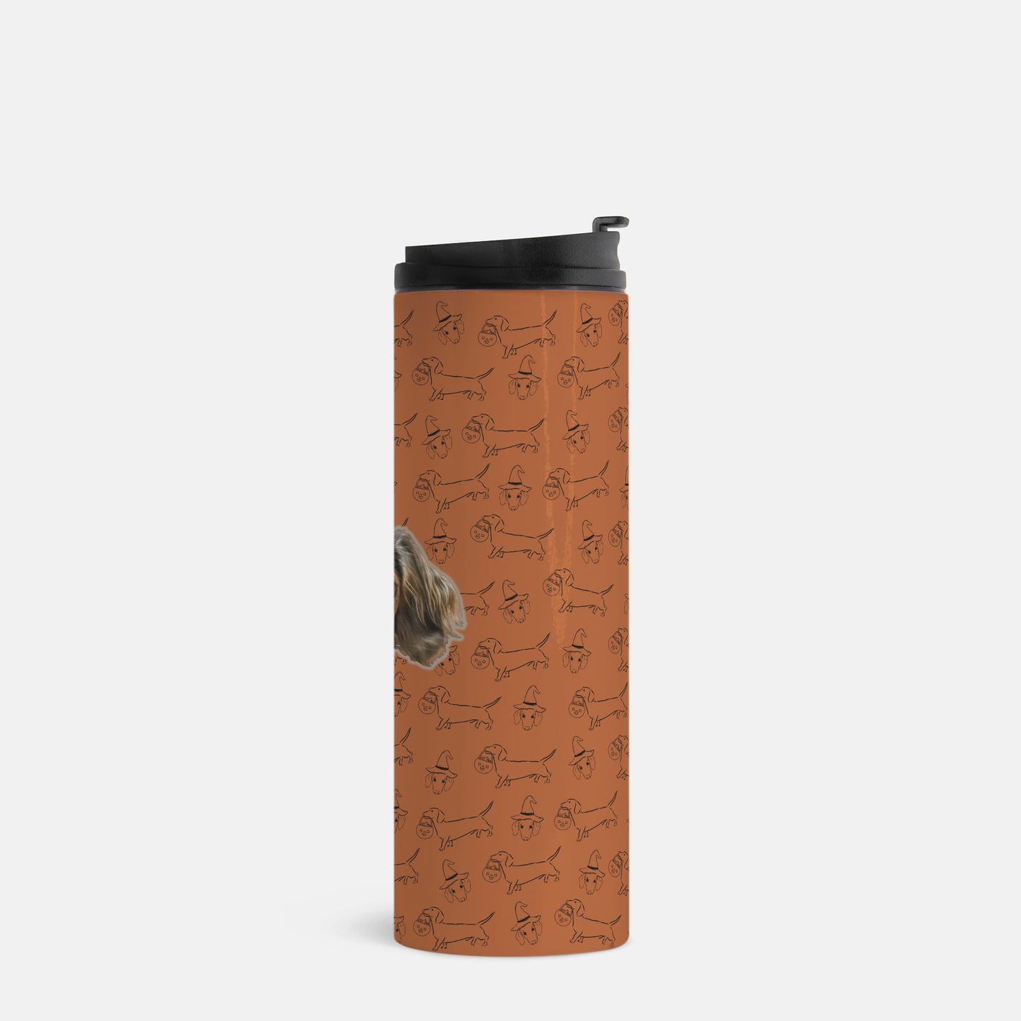 Dachshund Stroll Halloween Edition Custom 16 oz Thermal Tumbler