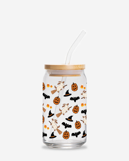Happy Halloweenie Custom Can-Shaped Glass