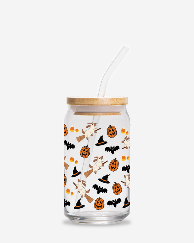 Happy Halloweenie Custom Can-Shaped Glass