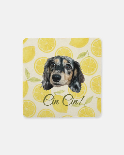 Coaster Neoprene Back 4PK - Main Squeeze Lemon