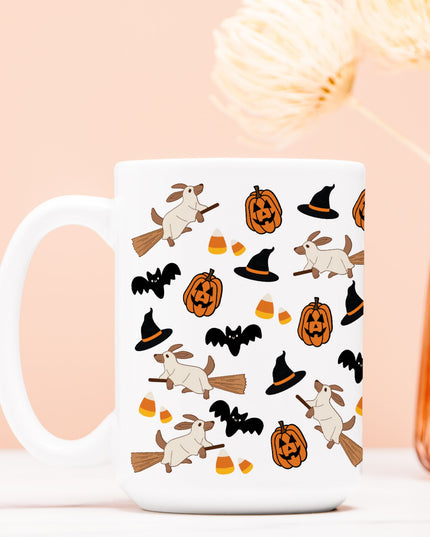 Happy Halloweenie Custom White Glossy Coffee Mug