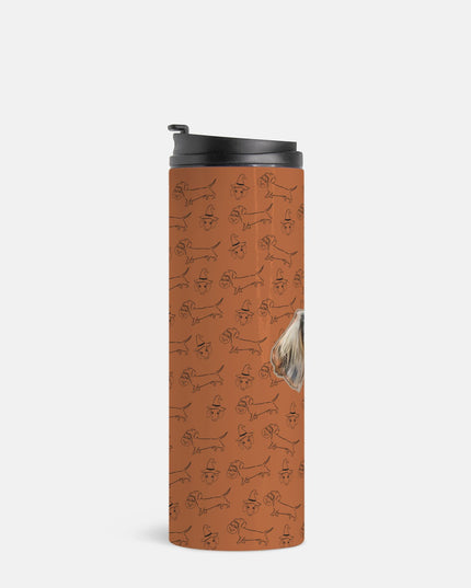 Dachshund Stroll Halloween Edition Custom 16 oz Thermal Tumbler