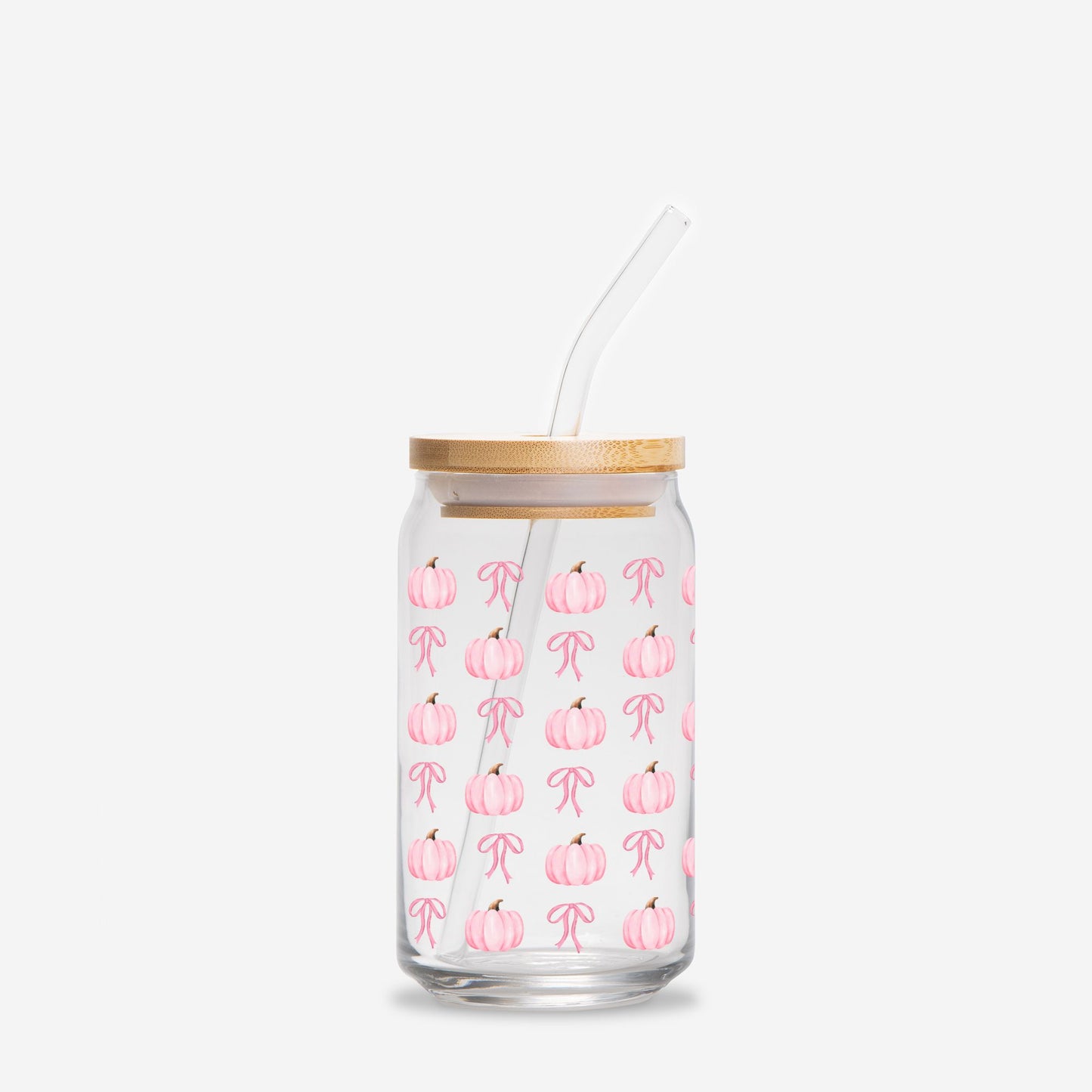 Pink Pumpkin Party Custom Can-Shaped Glass