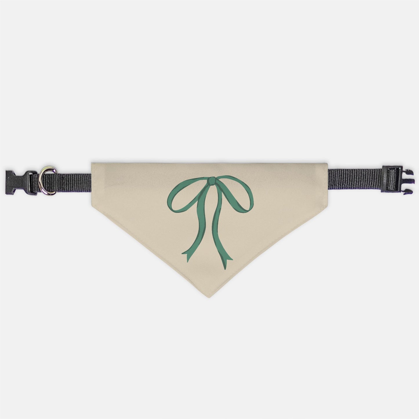 Single Hunter Green Bow Collar Bandana