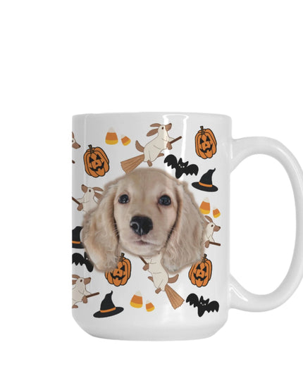 Happy Halloweenie Custom White Glossy Coffee Mug