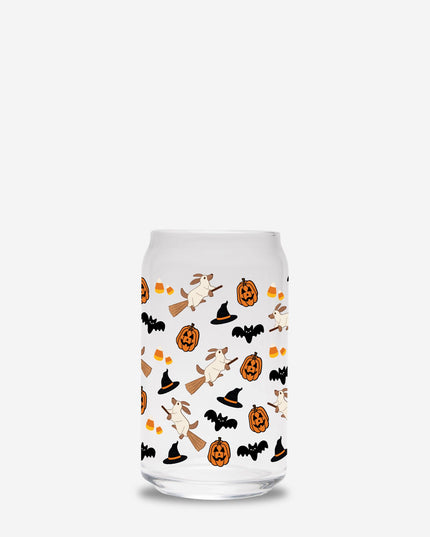 Happy Halloweenie Custom Can-Shaped Glass