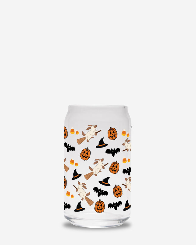 Happy Halloweenie Custom Can-Shaped Glass