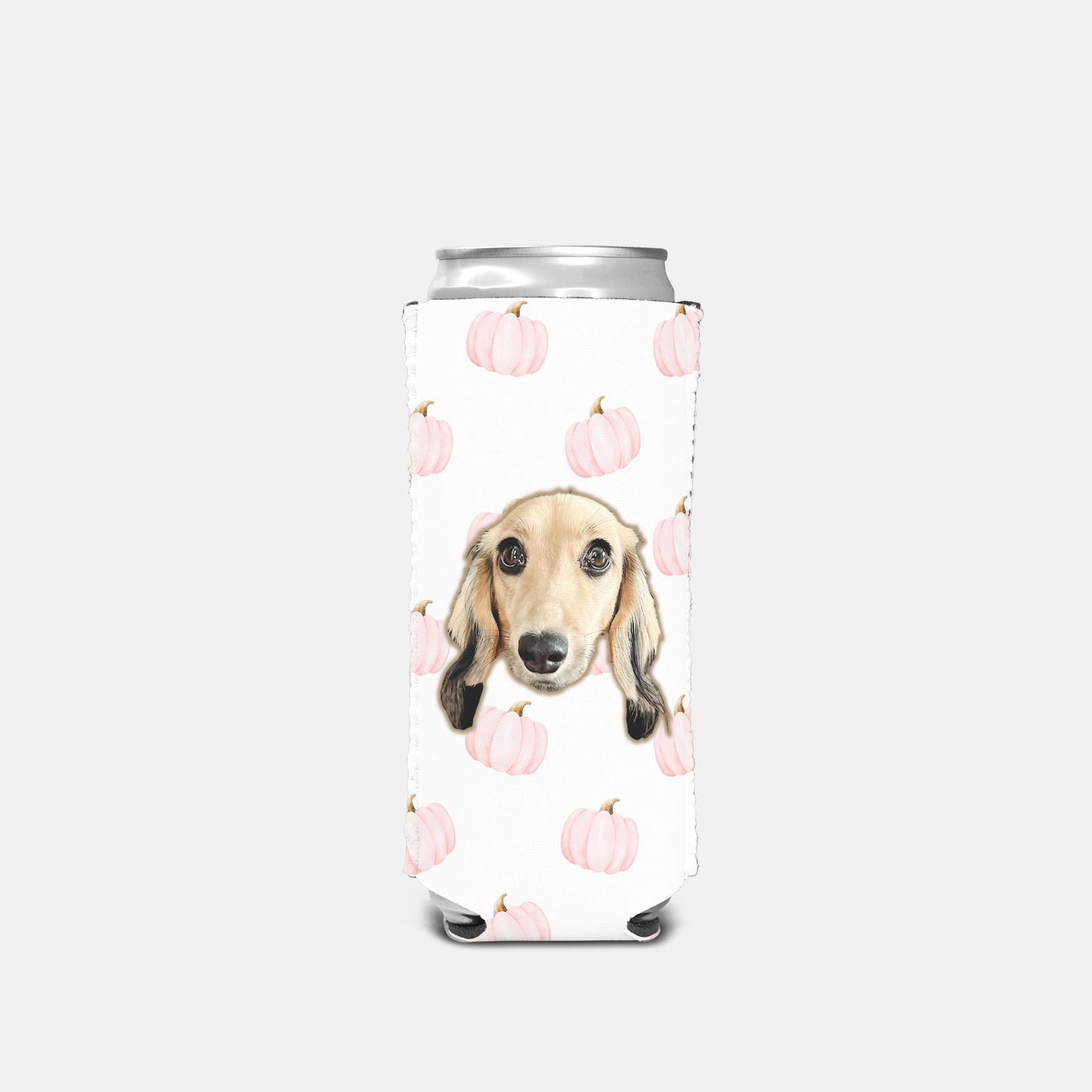 Pink Pumpkin Party Custom Can Cooler Koozie