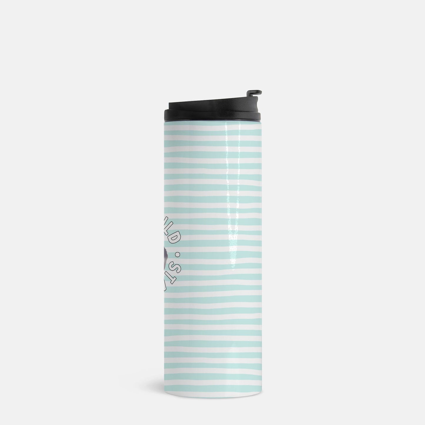 Personalized 'Stay Wild" Striped Custom Thermal Tumbler 16 oz.