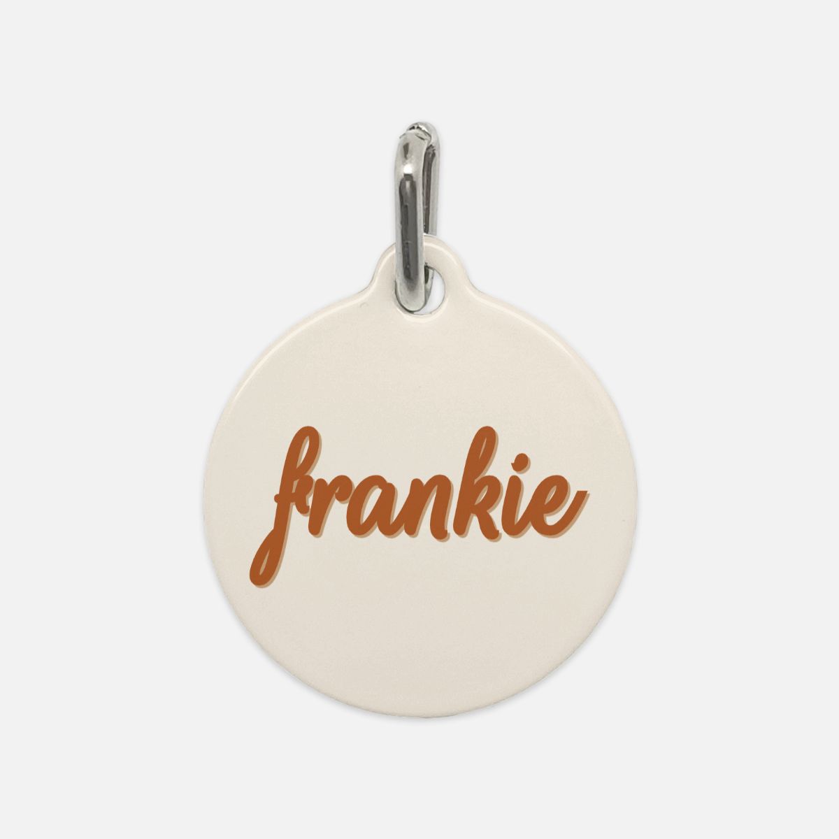 Autumn Coquette Party Round Custom Metal Pet Tag