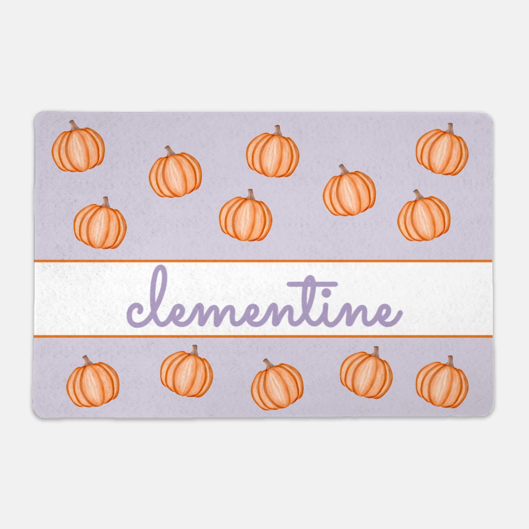 Pumpkin Patch Party Pet Food Mat (12x18)