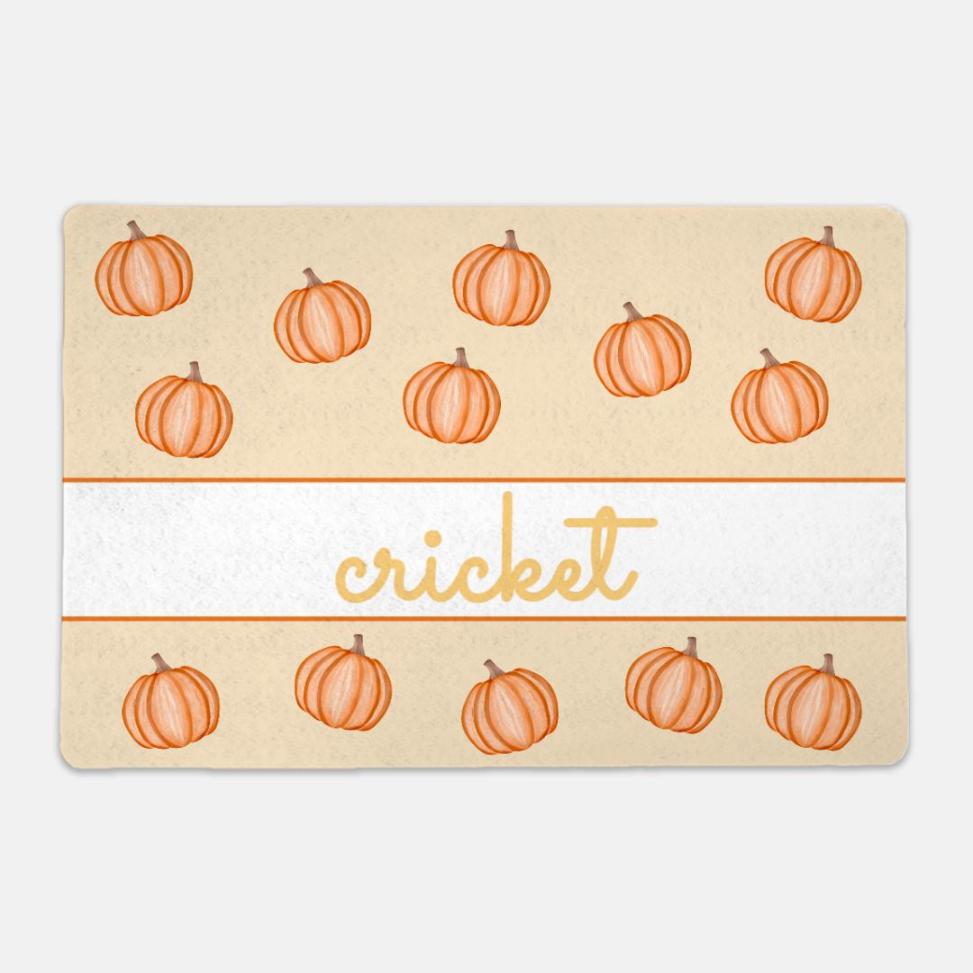 Pumpkin Patch Party Pet Food Mat (12x18)