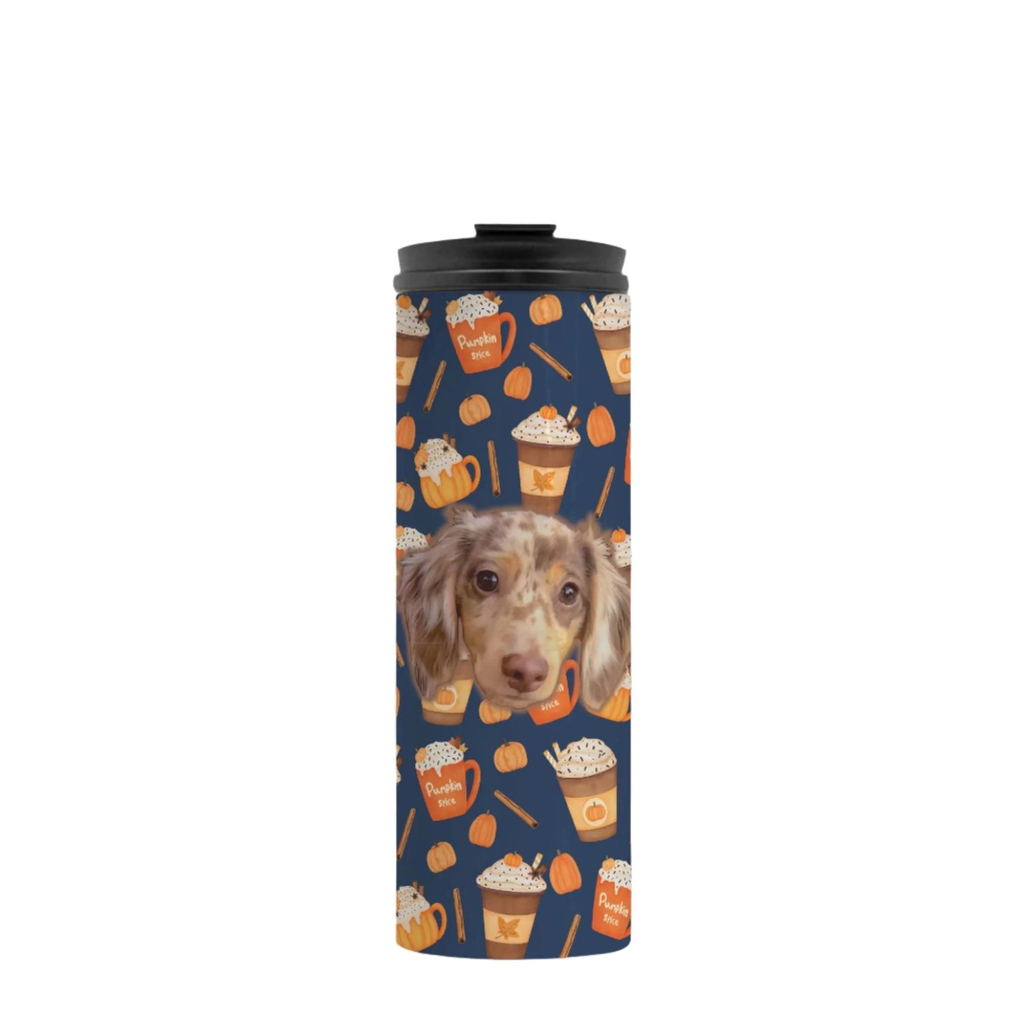 Pumpkin Spice Pawtte Custom 16 oz Thermal Tumbler