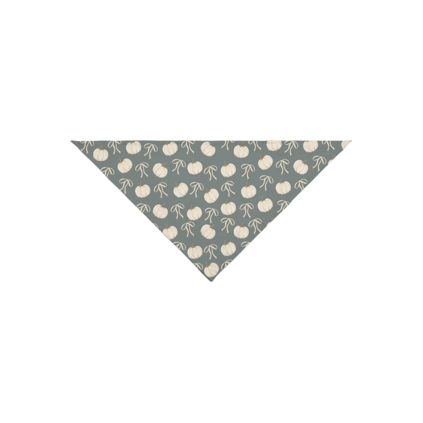 Neutral Harvest Hues: Bows & Pumpkins Dog Bandana