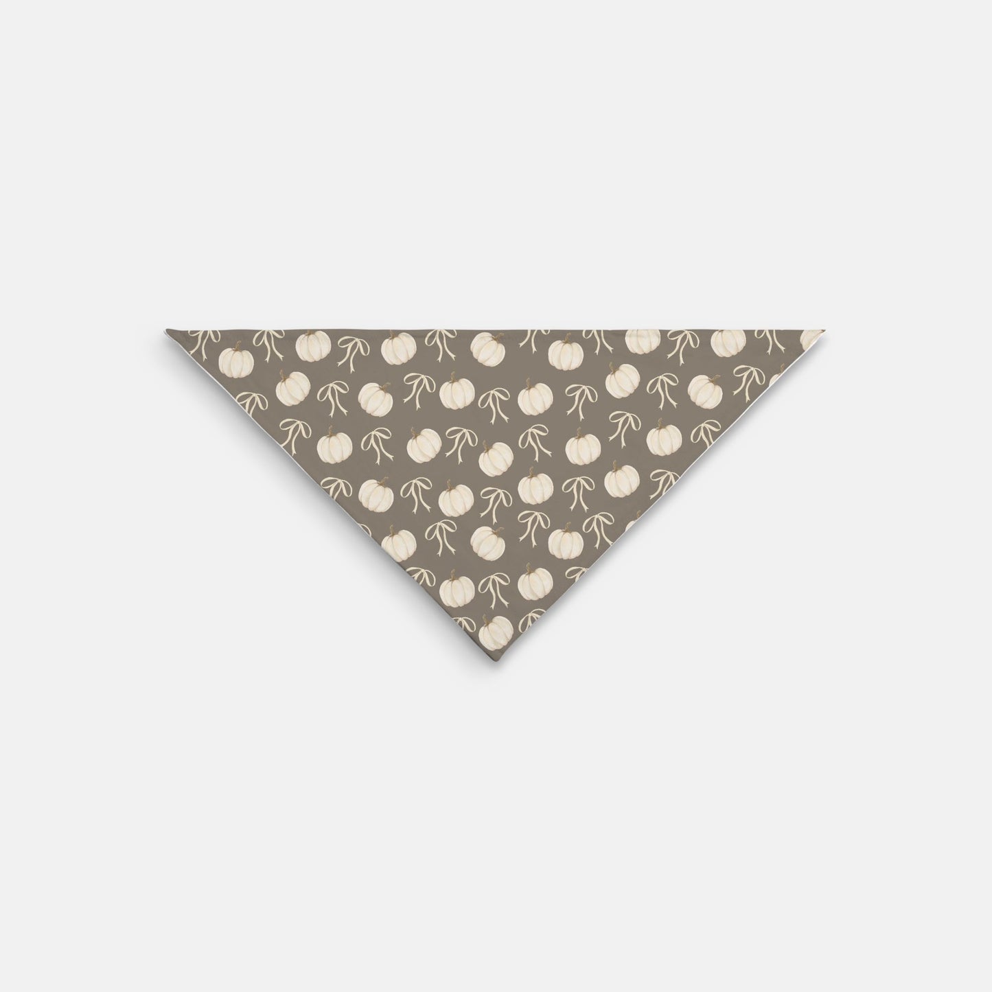 Neutral Harvest Hues: Bows & Pumpkins Dog Bandana