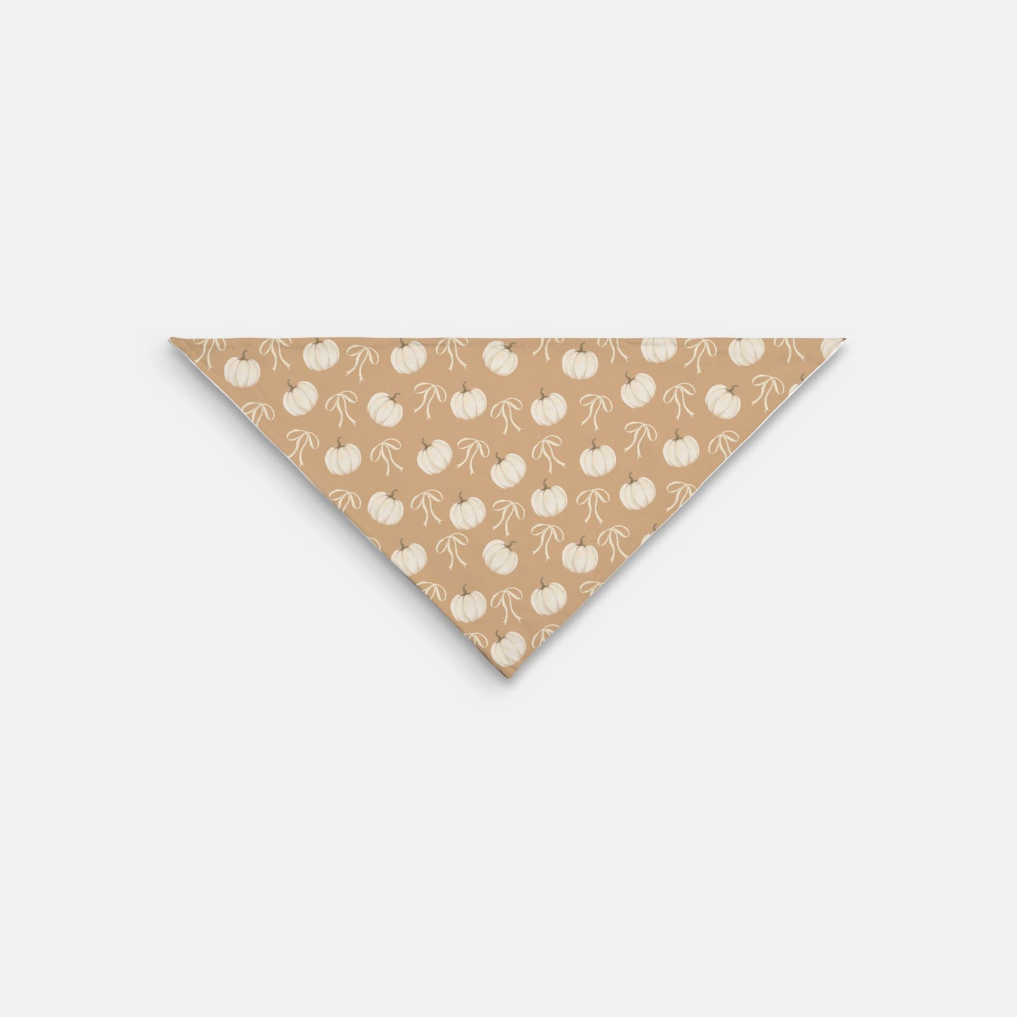 Neutral Harvest Hues: Bows & Pumpkins Dog Bandana