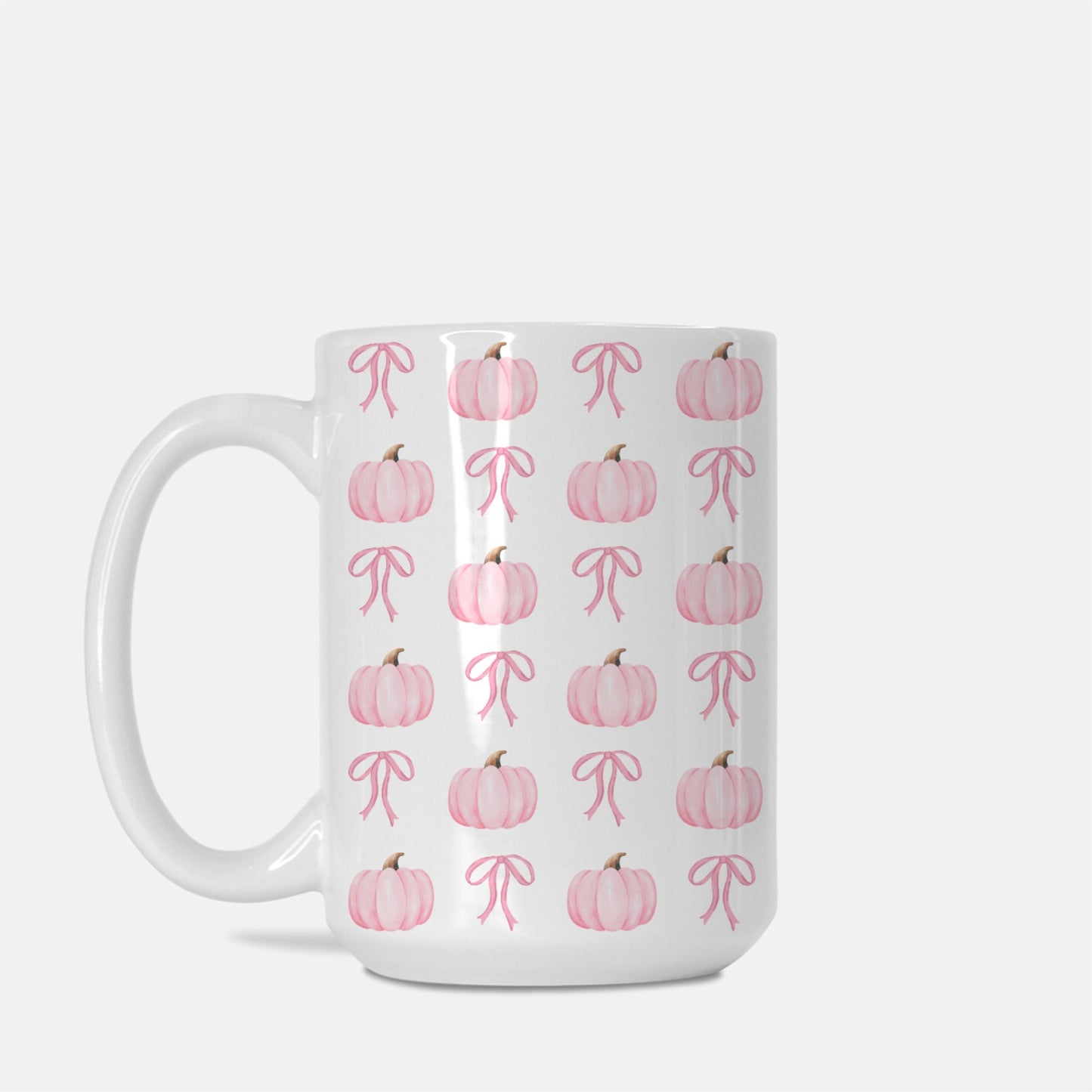 Pink Pumpkin Party White Glossy Coffee Mug