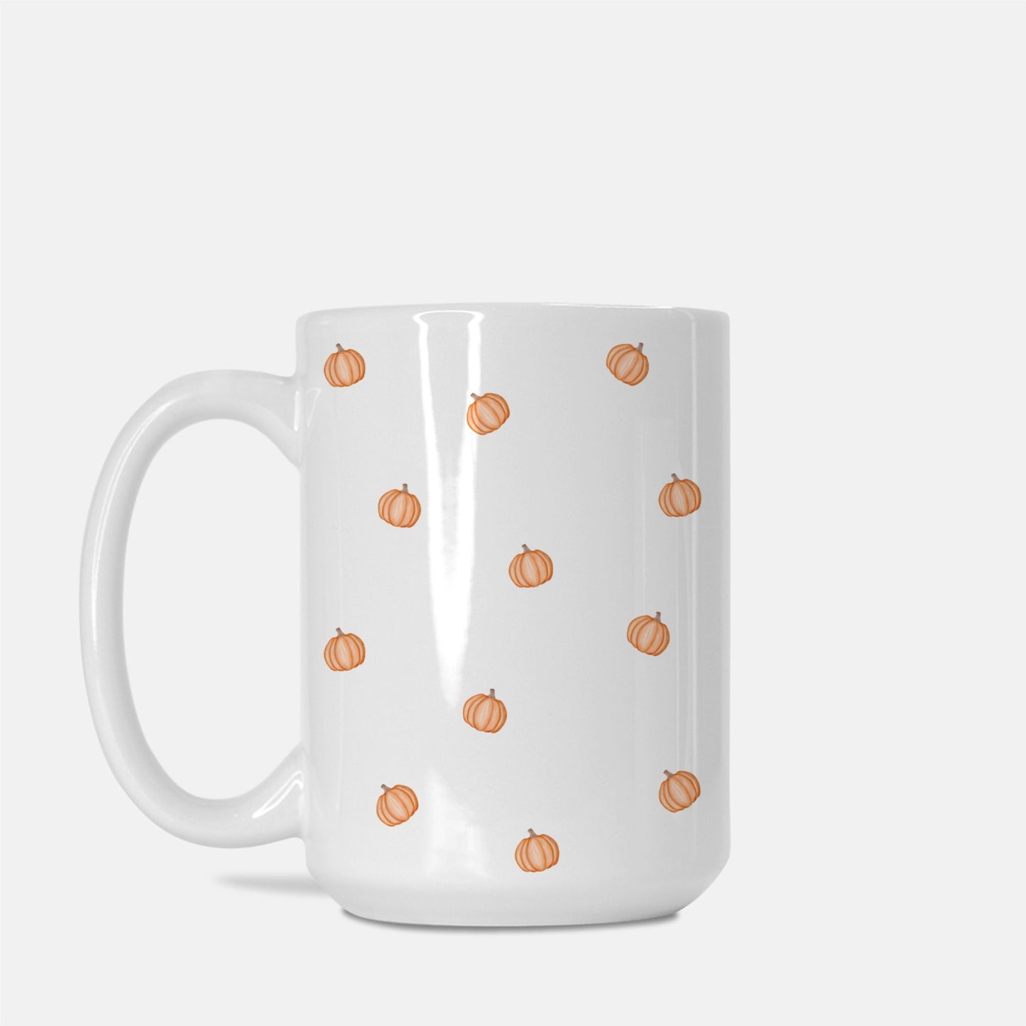 Petite Pumpkin Party White Glossy Custom Coffee Mug