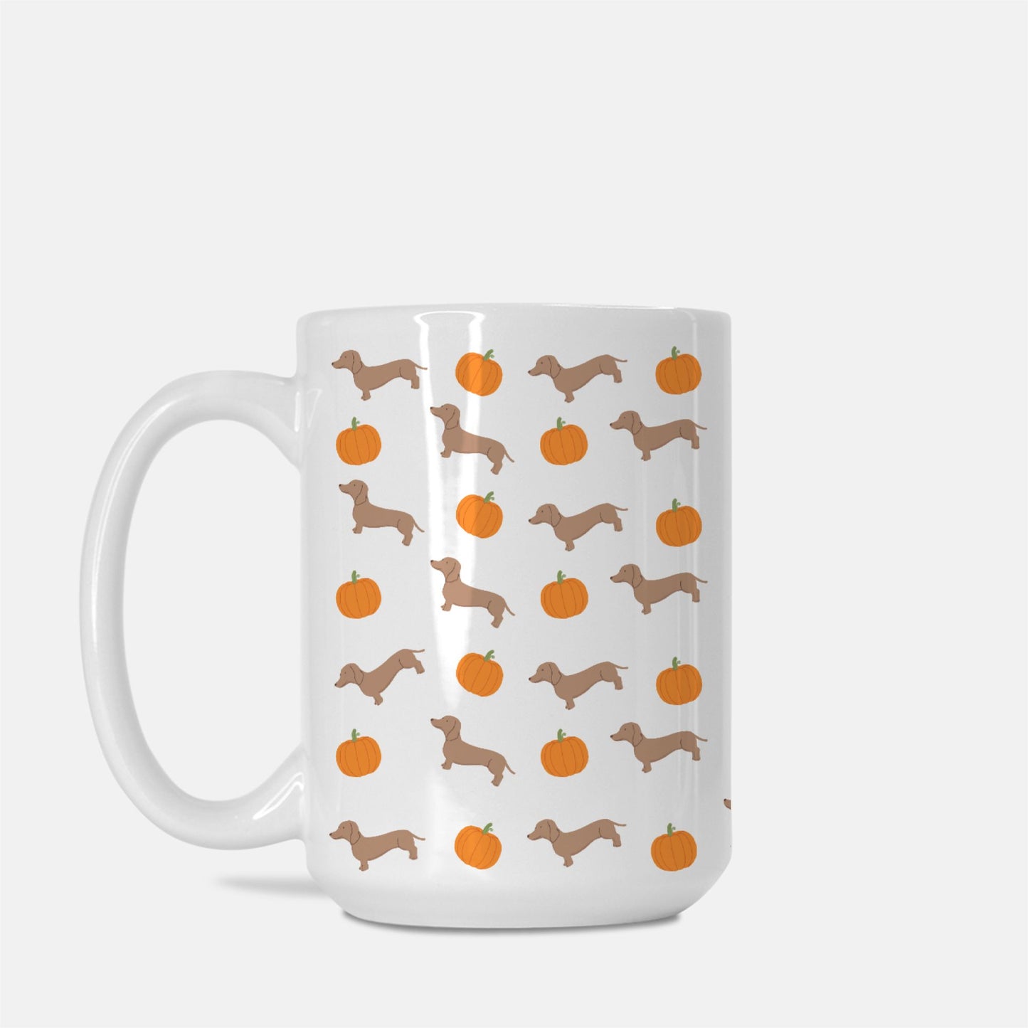 Pumpkins & Pups Custom White Glossy Coffee Mug