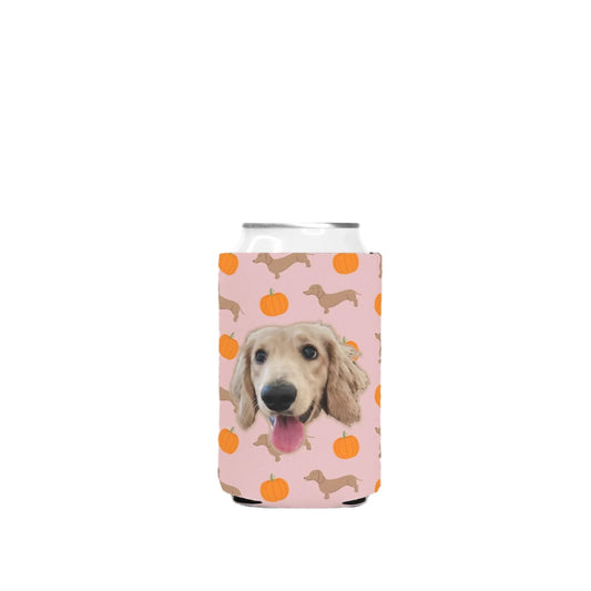 Pumpkins & Pups Custom Can Cooler Koozie