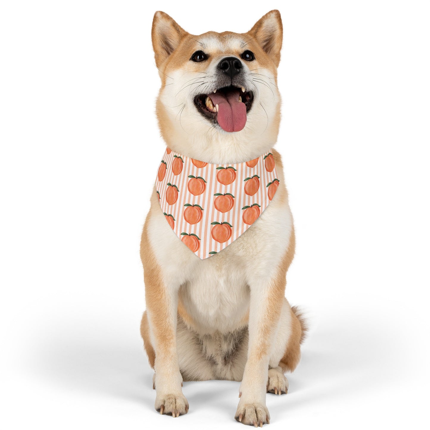 Peach Pattern Collar Pet Bandana