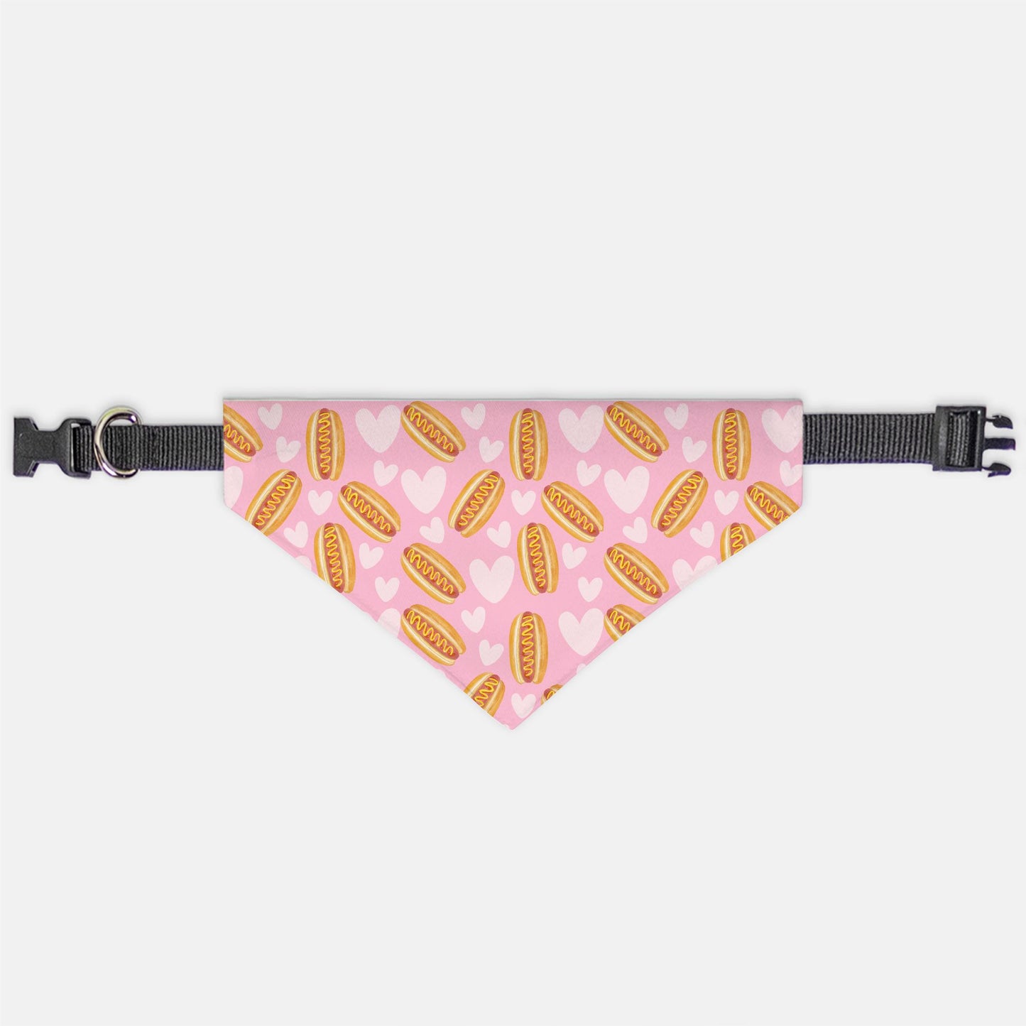 Heart Hot Dogs Collar Dog Bandana