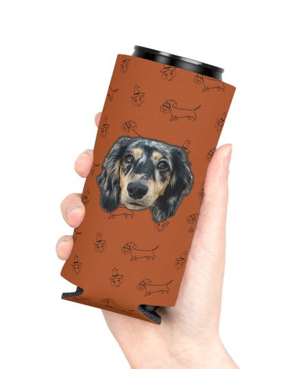 Dachshund Stroll Halloween Edition Custom Can Cooler Coozie