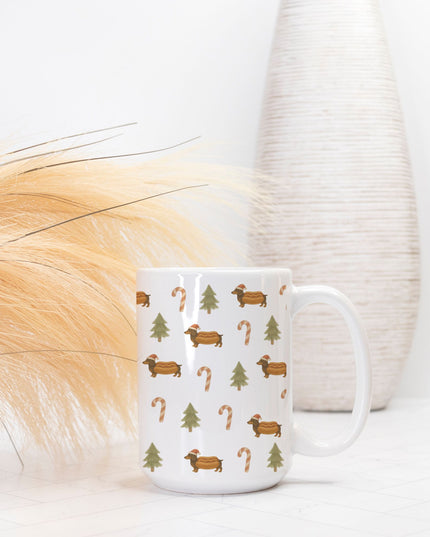 Christmas Coffee Mug - Dachshing Through The Buns