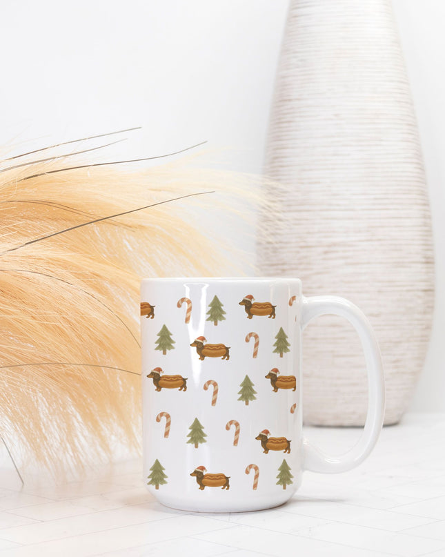 Christmas Coffee Mug - Dachshing Through The Buns