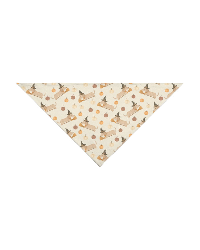 Dog bandana with bone pattern on a white background