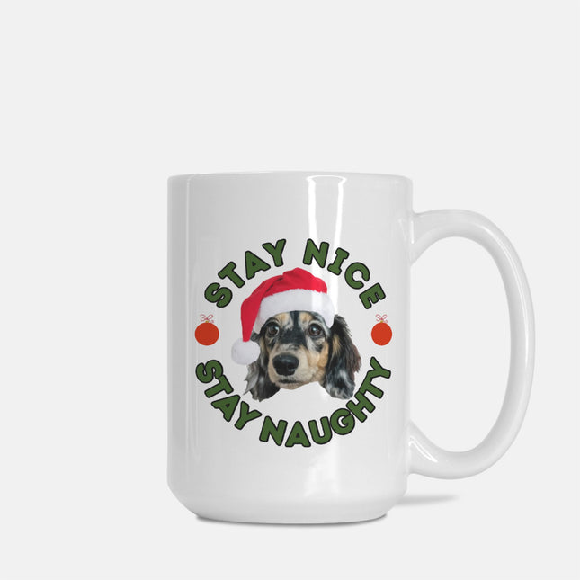 Personalized Mug - Stay Naughty + Stay Nice Pet Portrait