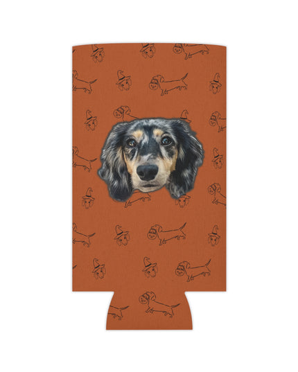 Dachshund Stroll Halloween Edition Custom Can Cooler Coozie