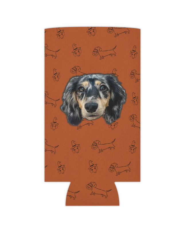 Dachshund Stroll Halloween Edition Custom Can Cooler Coozie