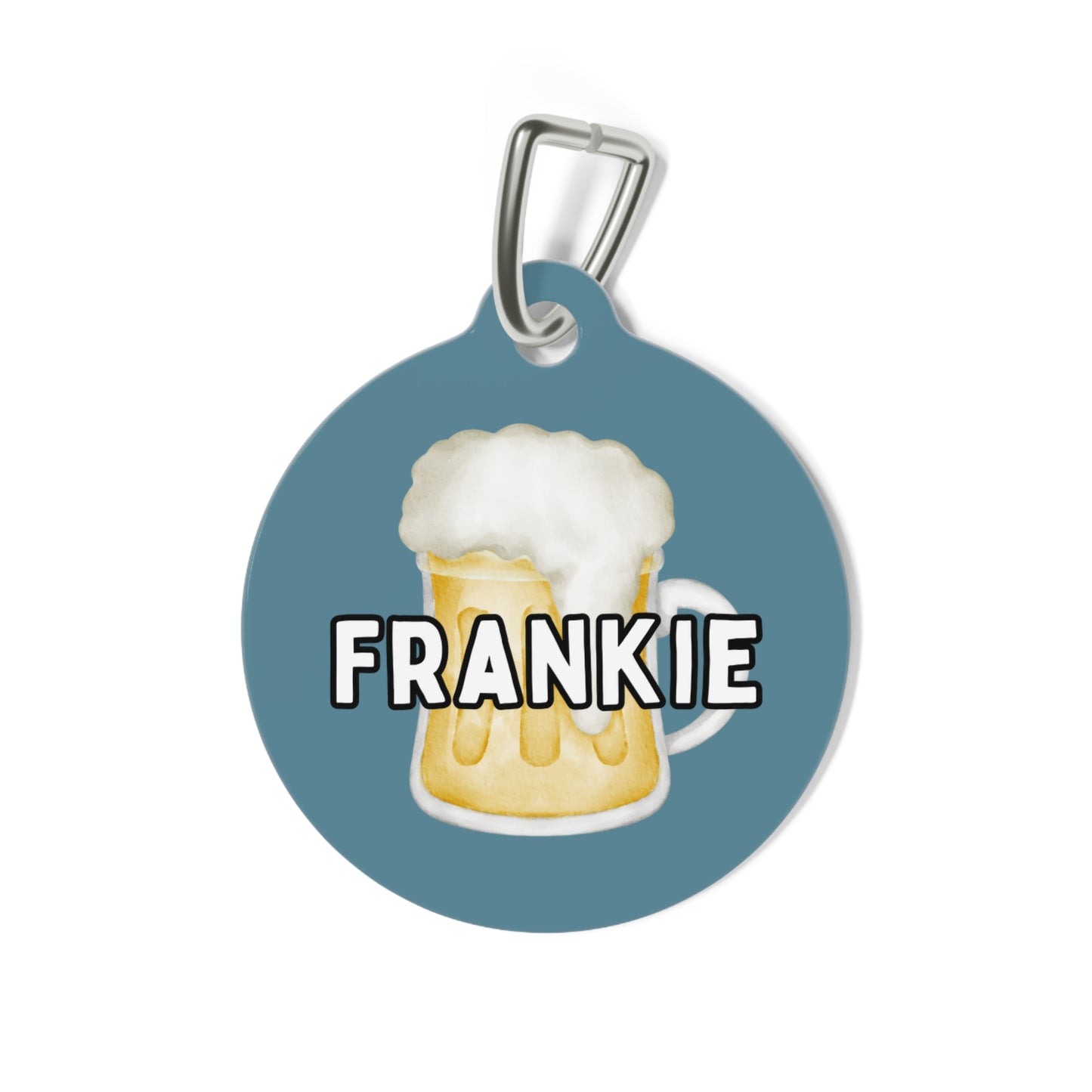 Beer Me Custom Round Metal Pet Tag