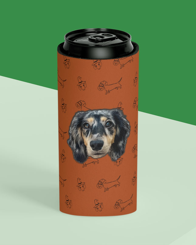 Dachshund Stroll Halloween Edition Custom Can Cooler Coozie