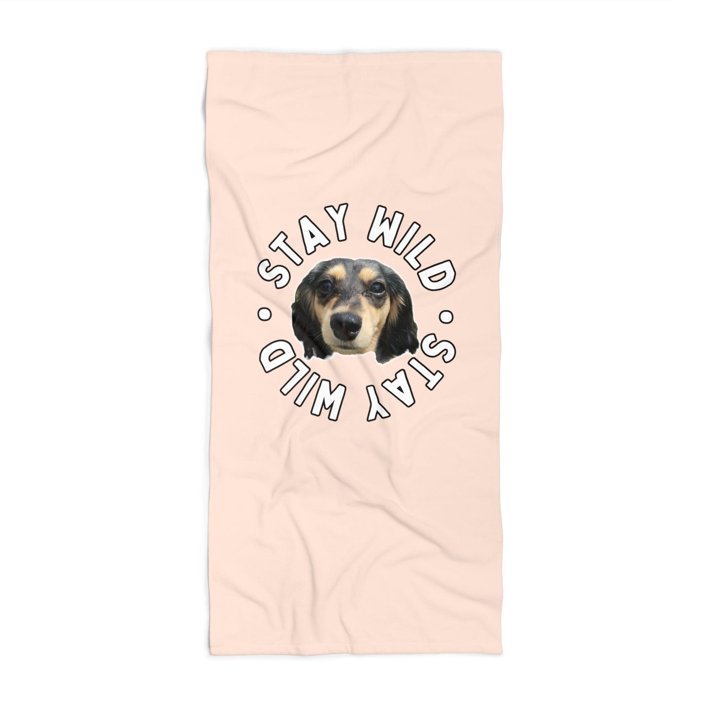 Pastel 'Stay Wild' Custom Beach Towel