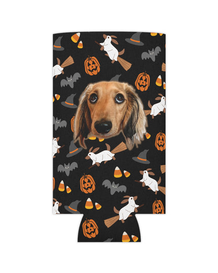 Happy Halloweenie Custom Can Cooler Koozie